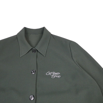 Custard Reclaimed Dark Green Button-Up Jacket | Size Large