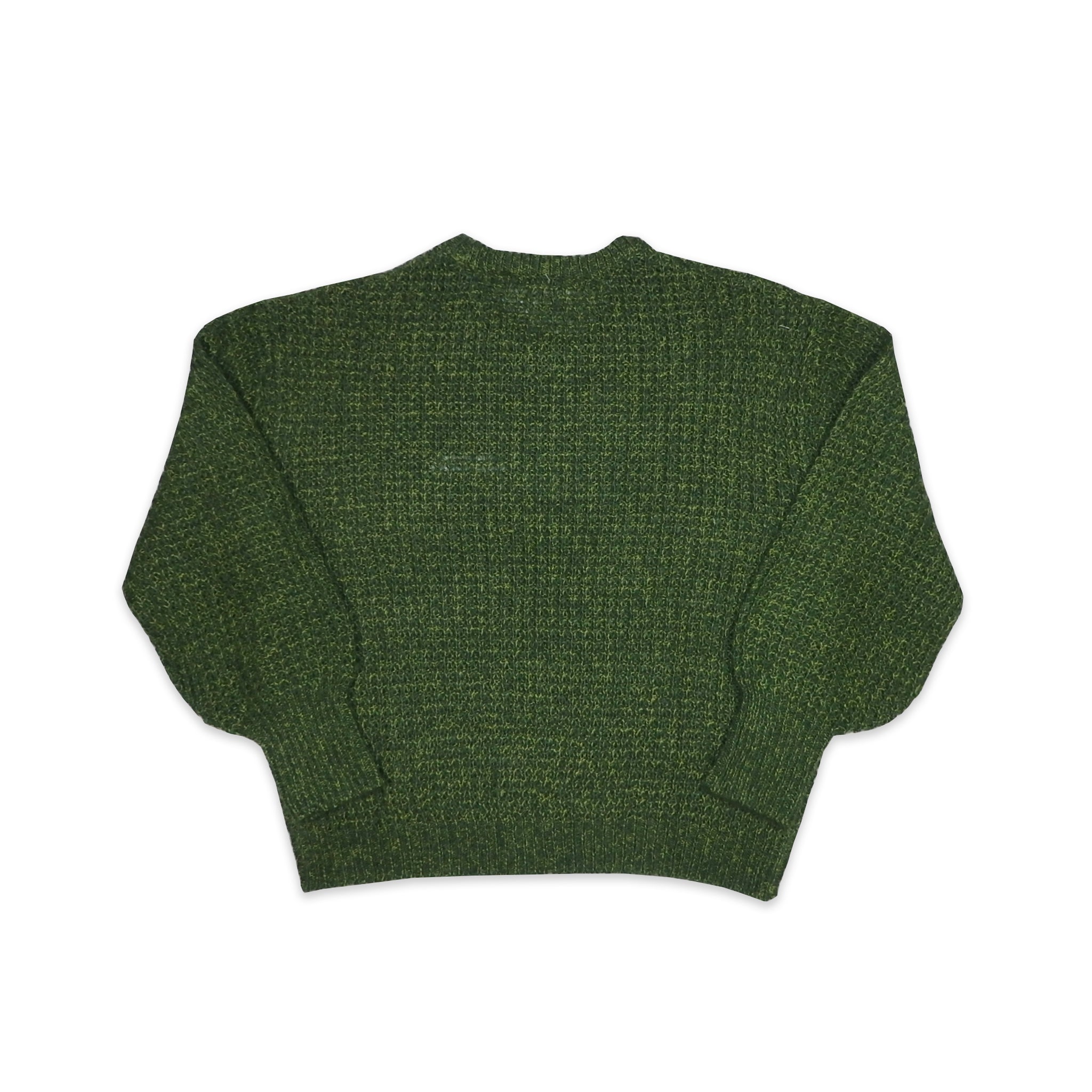 Custard Reclaimed Green Rib-Knit Jumper | Size Medium