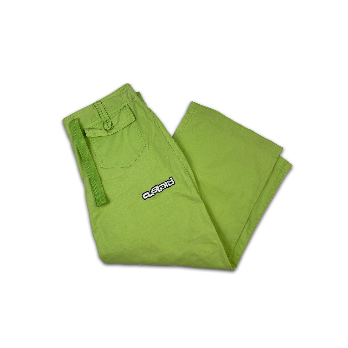 Custard Reclaimed Green 3/4 Length Trousers | Size 12