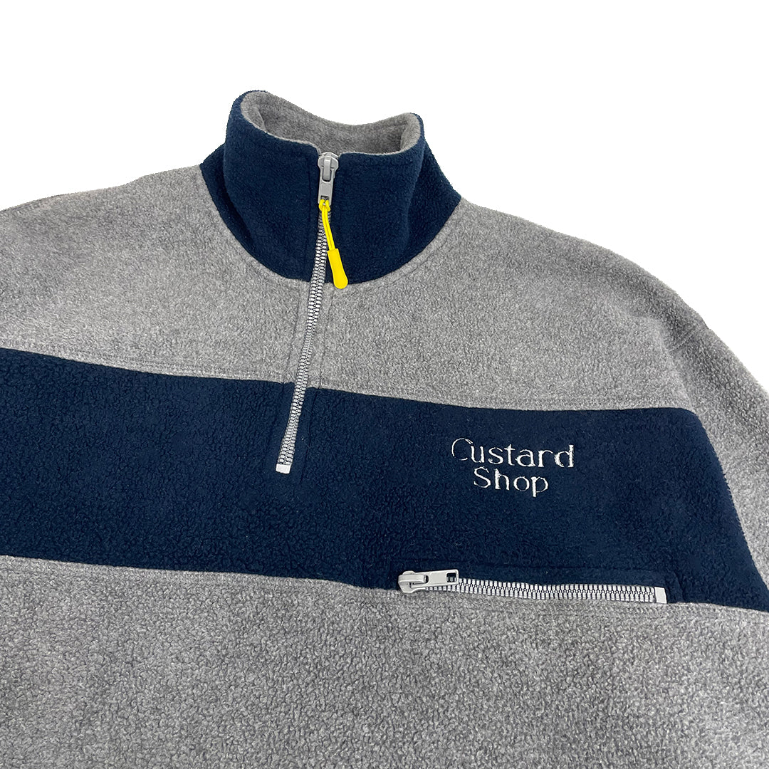 Custard Reclaimed Two-Tone 1/4 Zip Fleece | Size Large