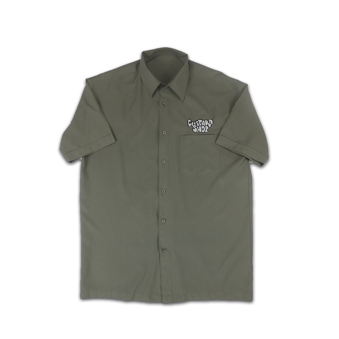 Custard Reclaimed Grey Full-Button Shirt | Size M/L