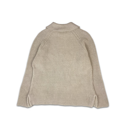 Custard Reclaimed Knitted Polo Shirt | Size Medium