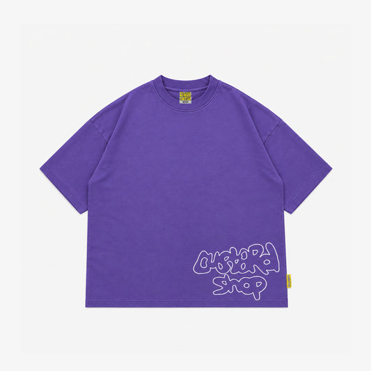 Heavyweight Liquid Print T-Shirt | Lilac