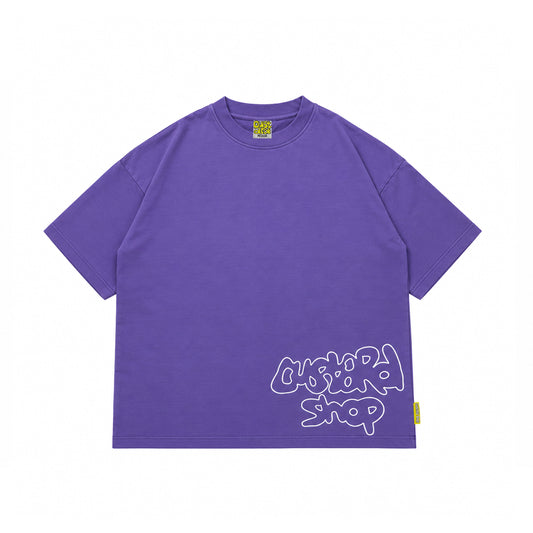 Heavyweight Liquid Print T-Shirt | Lilac