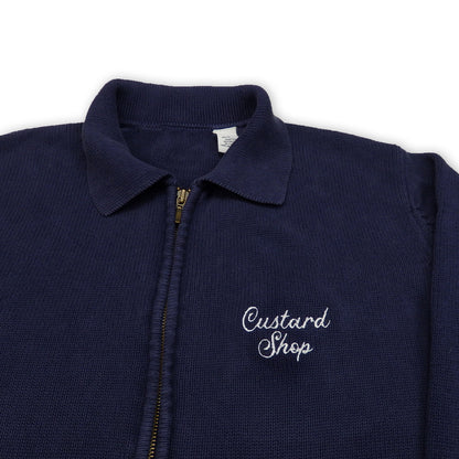 Custard Reclaimed Navy Full-Zip Knit Jacket | Size M/L