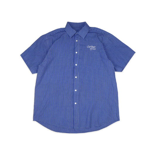 Custard Reclaimed Blue Check Shirt | Size Large