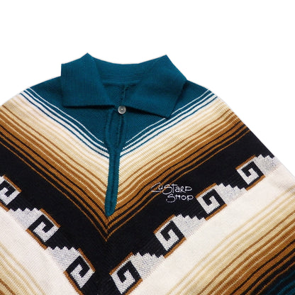 Custard Reclaimed Poncho | Size Medium