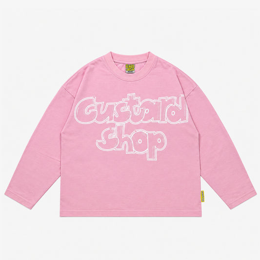 Lightweight Boxy Graffiti Print T-Shirt | Pastel Pink