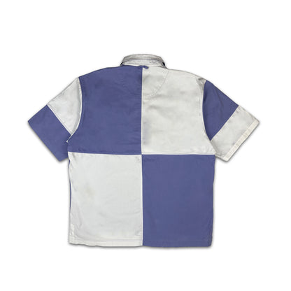 Custard Reclaimed Purple and White Polo Shirt | Size Large