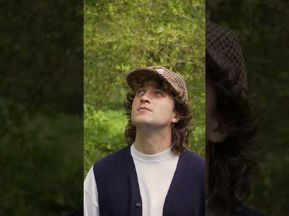 Houndstooth Wool 6 Panel Initial Cap