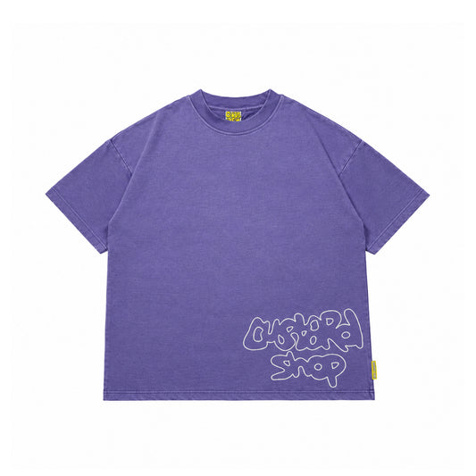 Heavyweight Liquid Print T-Shirt | Lilac