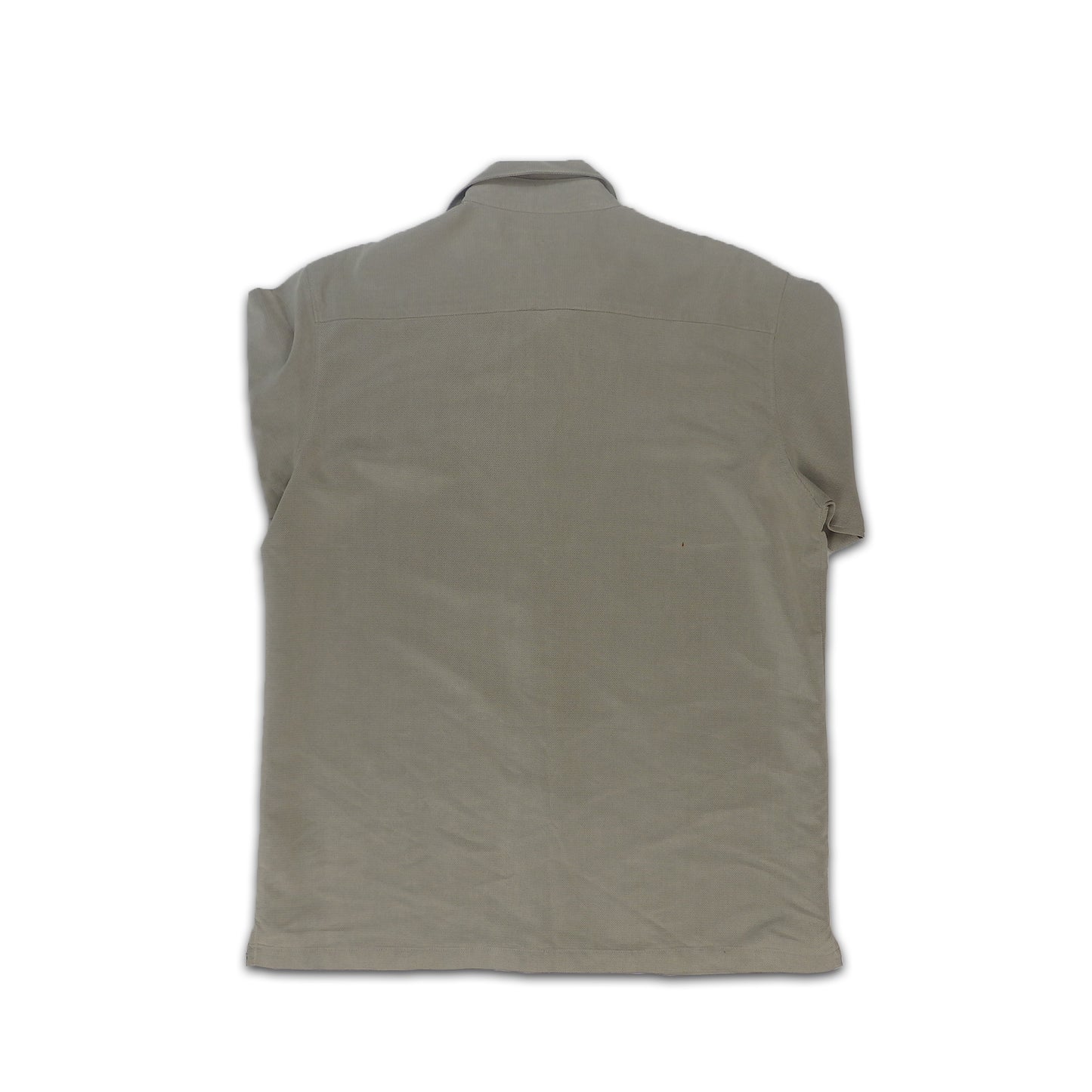 Custard Reclaimed Grey Short Sleeve Shirt | Size Medium