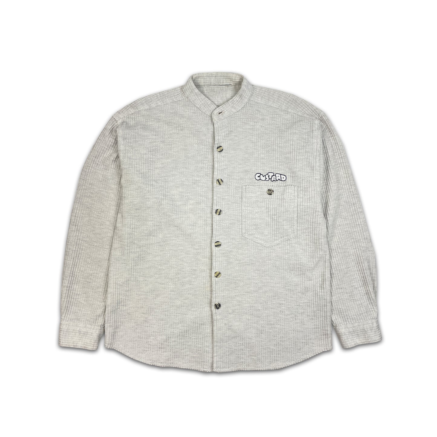Custard Reclaimed Off-White Button-Up Shirt | Size Medium