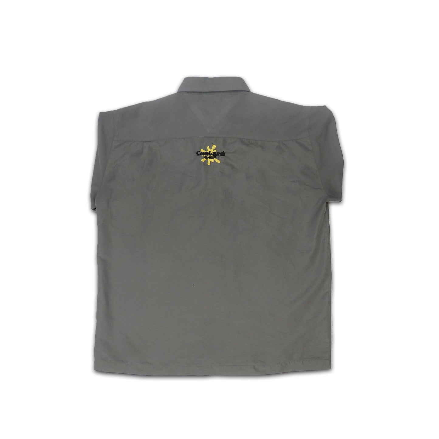 Custard Reclaimed Short Sleeve Grey Shirt | Size Medium