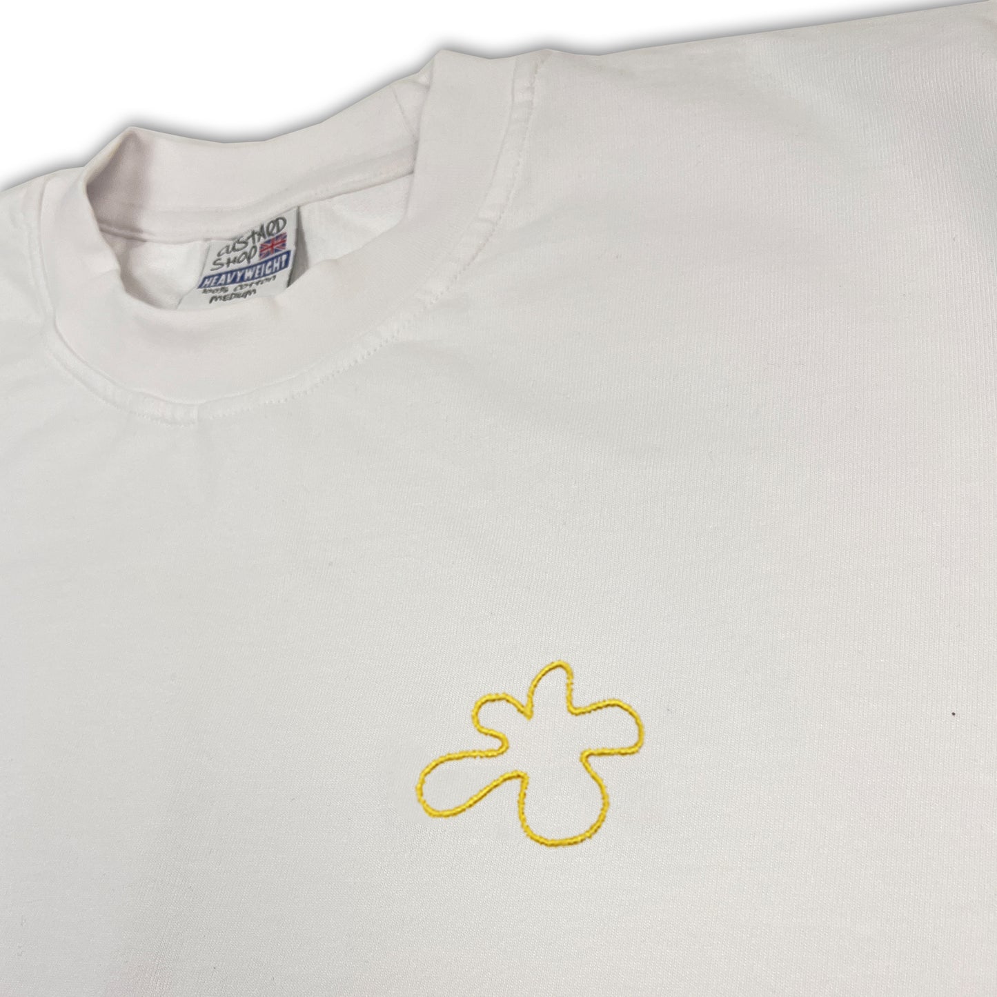 Heavyweight Embroidered Splodge T-Shirt | White