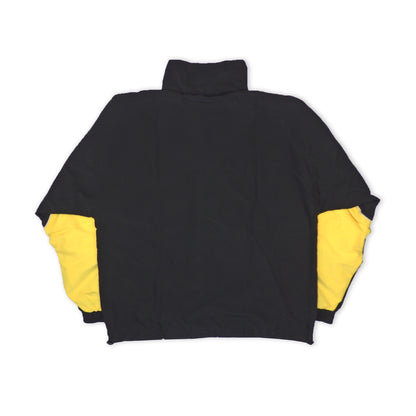 Custard Reclaimed Yellow and Black Track Jacket | Size Large