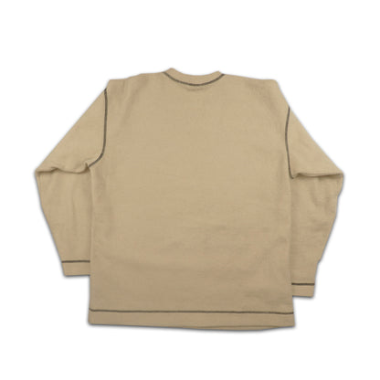 Custard Reclaimed V-Neck Fleece Sweatshirt | Size L/XL