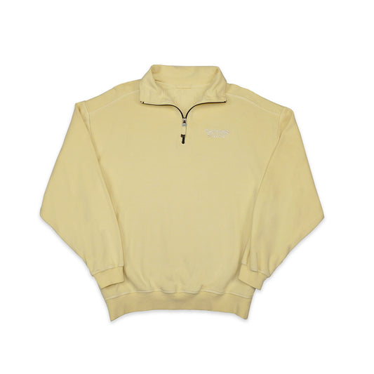 Custard Reclaimed Light Yellow 1/4 Zip | Size Large