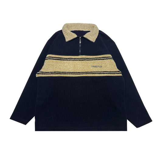 Custard Reclaimed Navy 1/4 Zip Fleece | Size Large