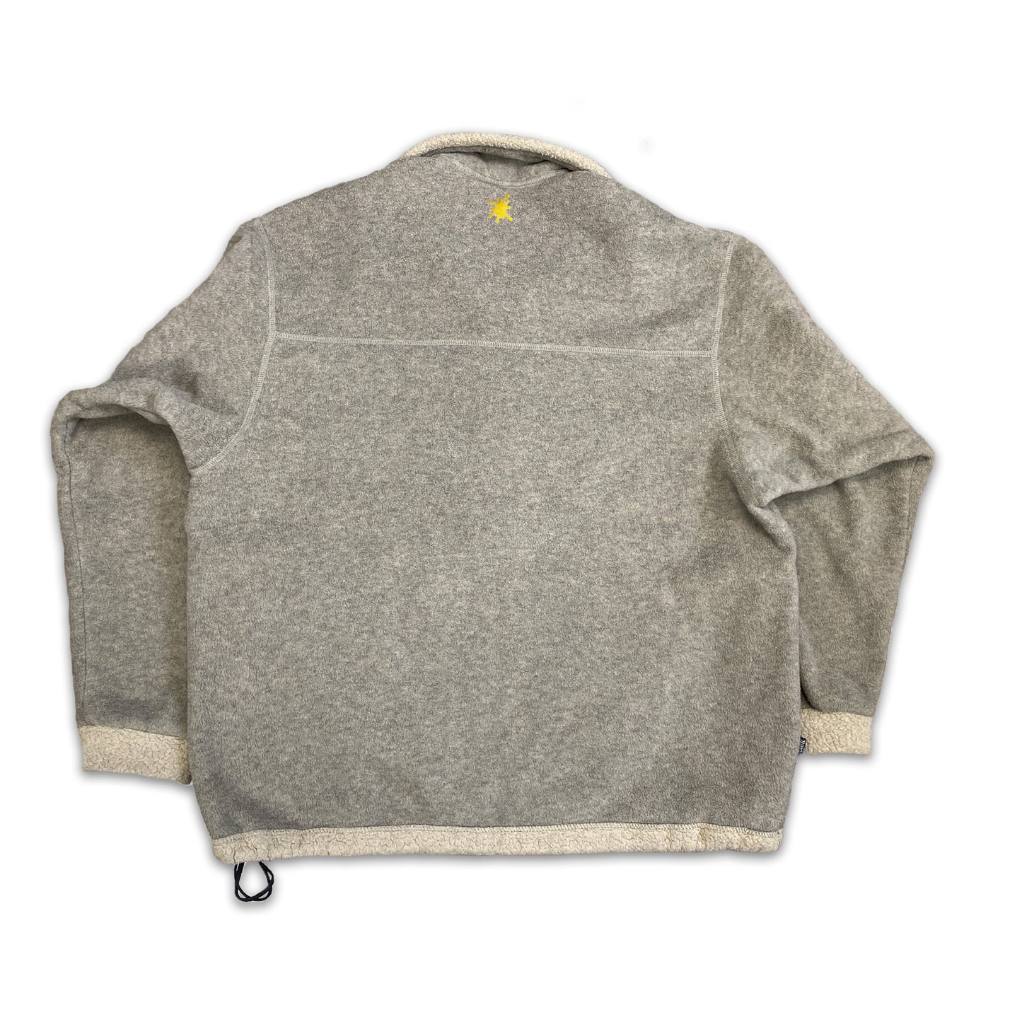 Custard Reclaimed Beige 1/4 Zip Sherpa Fleece | Size Large