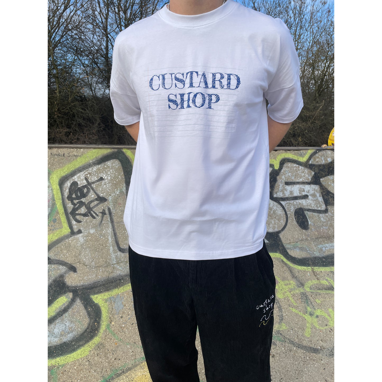 Biro Print T-Shirt | White
