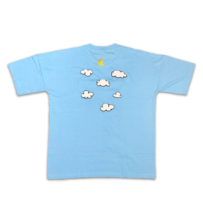 Cloud Puff Print T-Shirt | Sky Blue