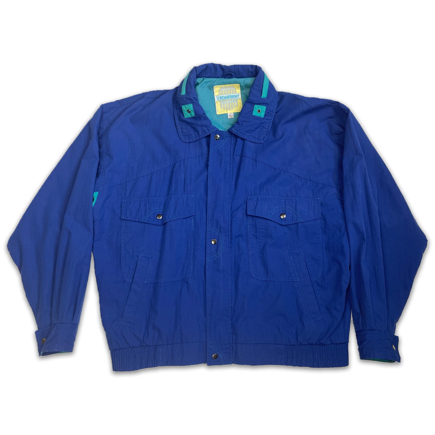 Custard Reclaimed Blue Full-Zip Jacket | Size Large