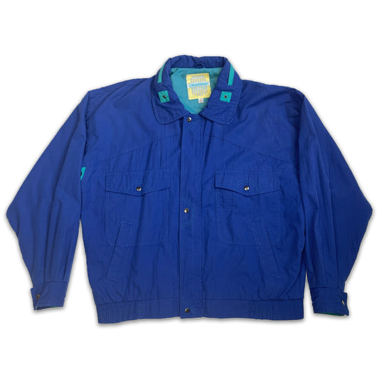 Custard Reclaimed Blue Full-Zip Jacket | Size Large
