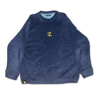 Custard Reclaimed Navy Blue Sweatshirt | Size Large Custard Shop Official