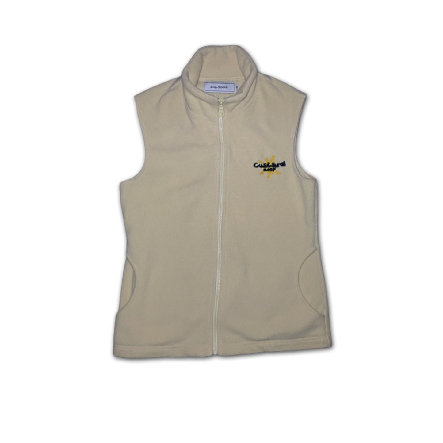 Custard Reclaimed Yellow Gilet Fleece | Size Small Custard Shop Official