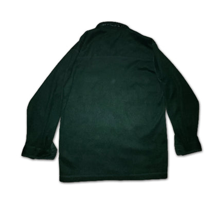 Custard Reclaimed Dark Green Quilted Fleece Jacket | Size Small Custard Shop Official