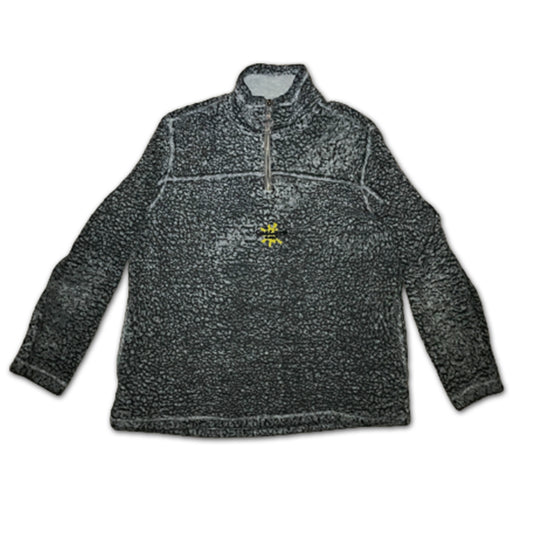 Custard Reclaimed Grey Sherpa 1/4 Zip Fleece | Size Large Custard Shop Official