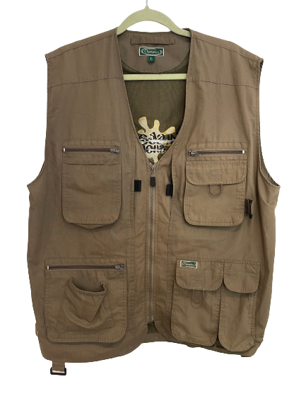 Custard Reclaimed Embroidered Fishing Vest | Size Large Custard Shop Official