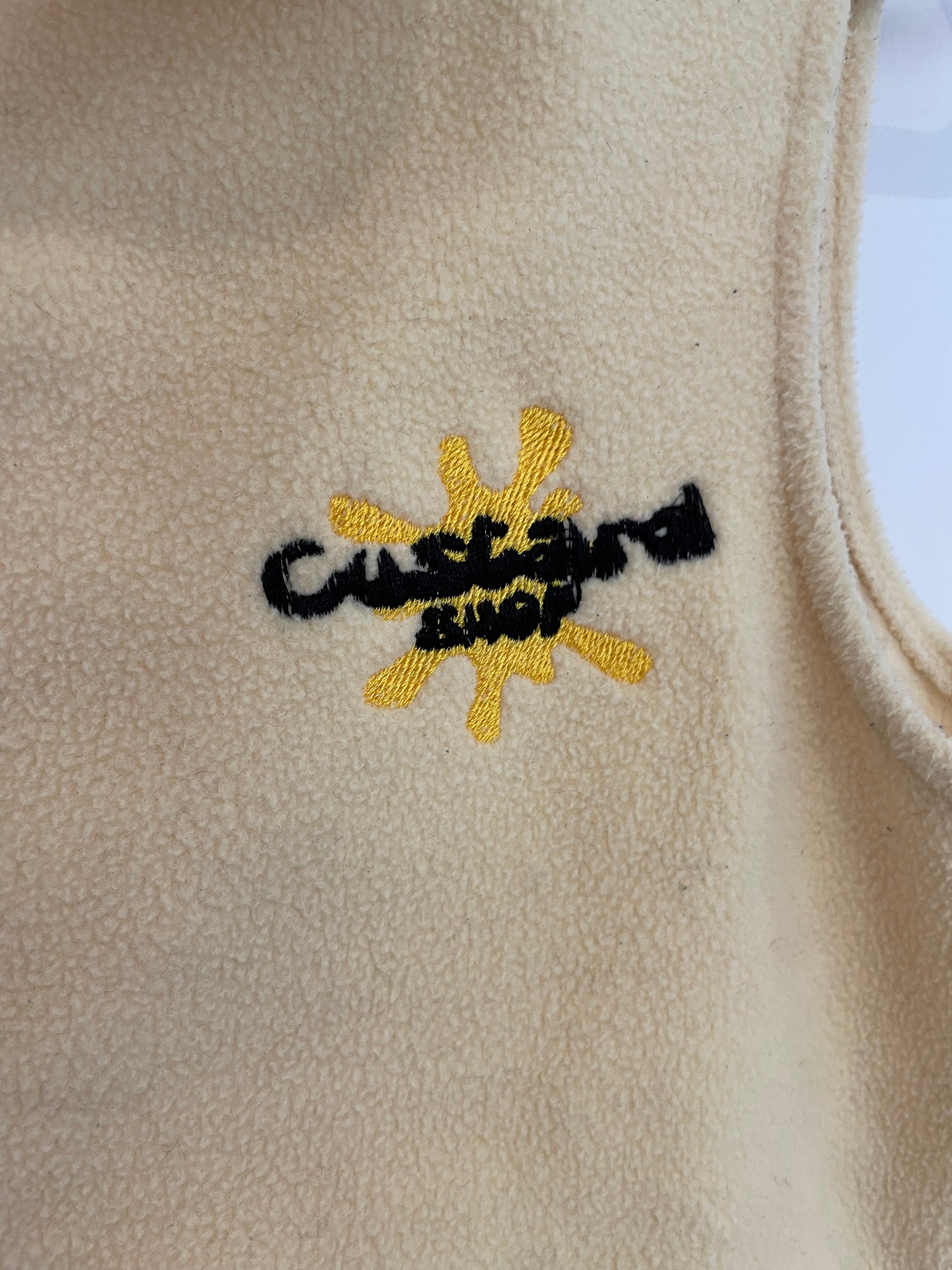 Custard Reclaimed Yellow Gilet Fleece | Size Small Custard Shop Official