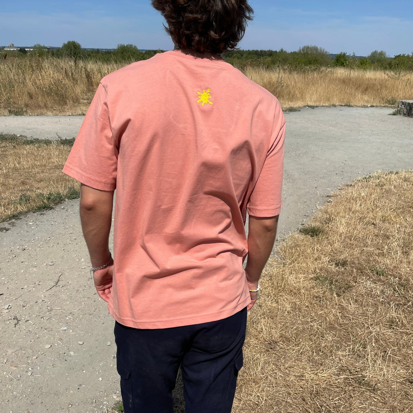 Custard Shop Official Scrabble Style T-Shirt | Salmon Pink Custard Shop Official