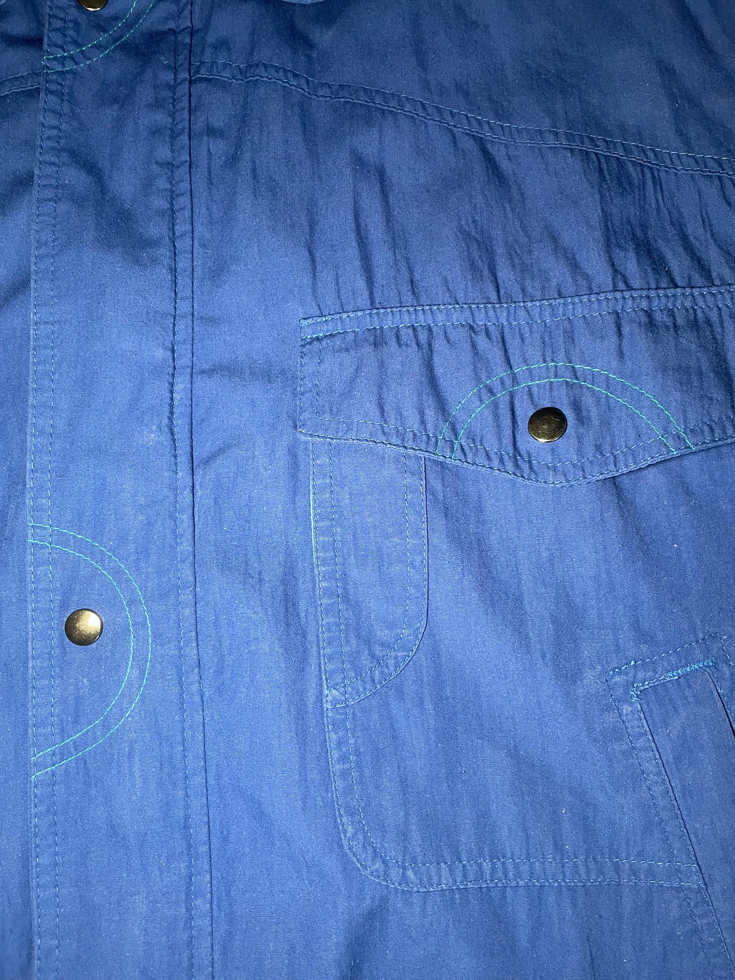 Custard Reclaimed Blue Full-Zip Jacket | Size Large Custard Shop Official