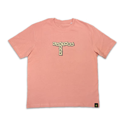 Scrabble Style T-Shirt | Salmon Pink
