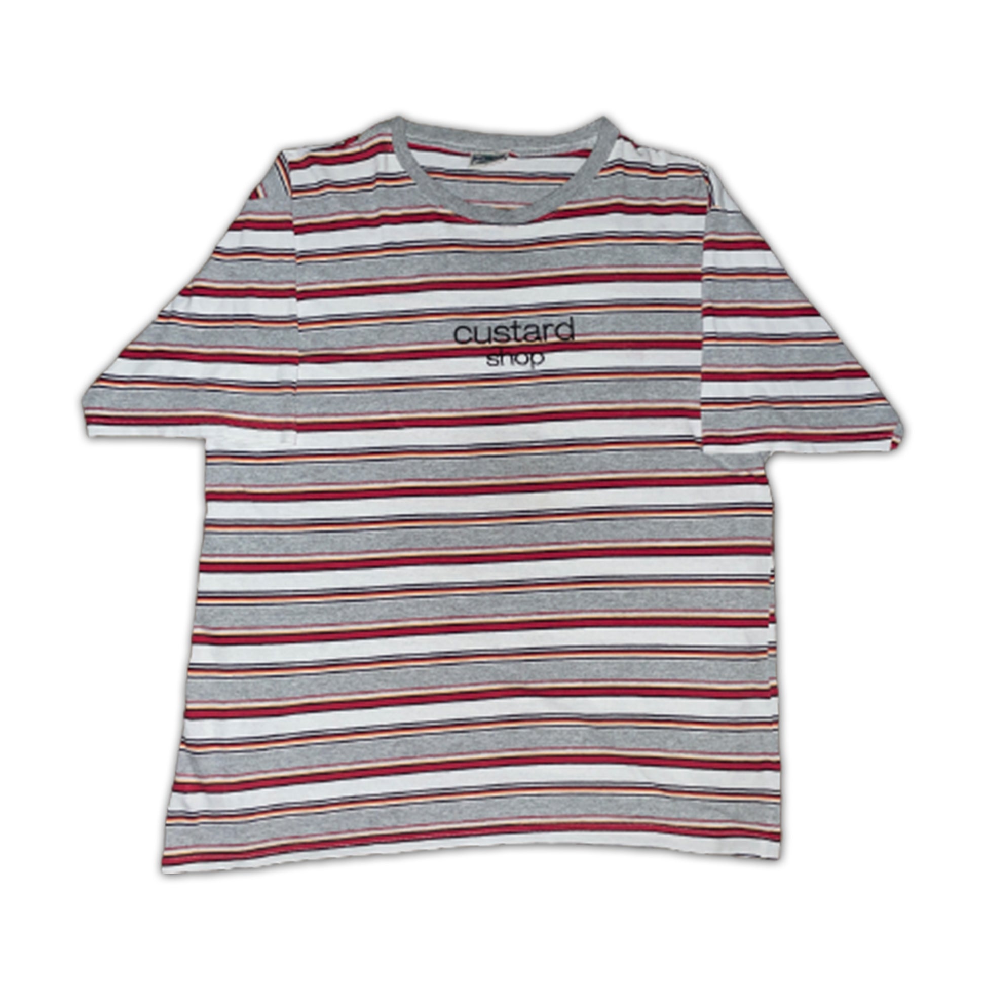 Custard Reclaimed Striped T-Shirt | Size Large Custard Shop Official