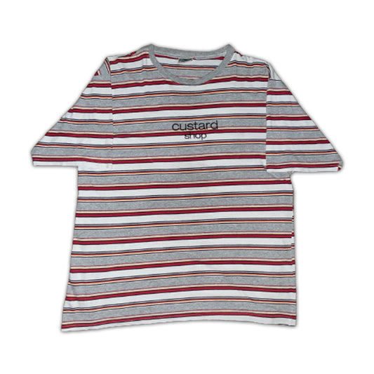 Custard Reclaimed Striped T-Shirt | Size Large Custard Shop Official