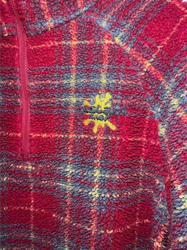 Custard Reclaimed Checkered 1/4 Zip Fleece | Size Large Custard Shop Official