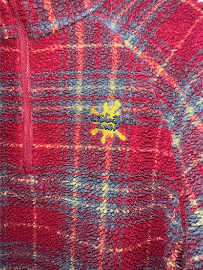 Custard Reclaimed Checkered 1/4 Zip Fleece | Size Large Custard Shop Official