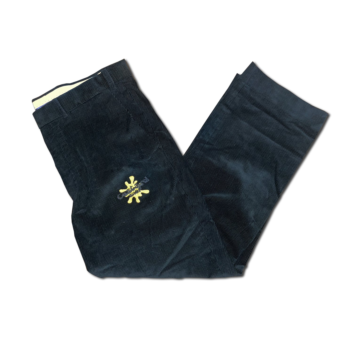 Custard Reclaimed Black Corduroy Trousers | Size 34"