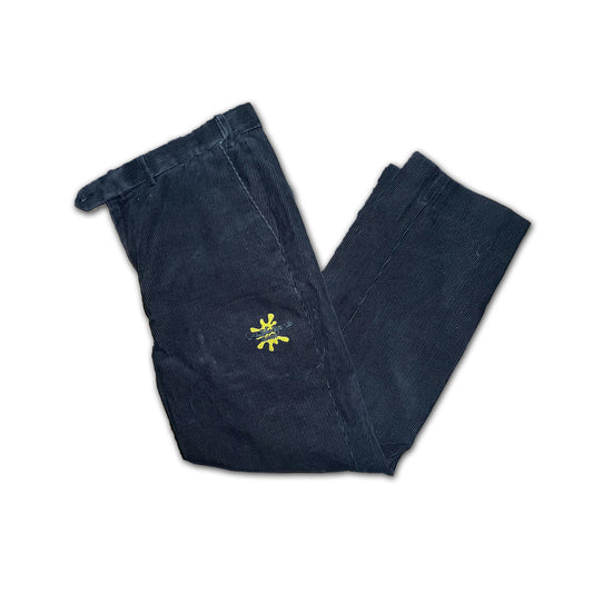 Custard Reclaimed Black Corduroy Trousers | Size 34-36"