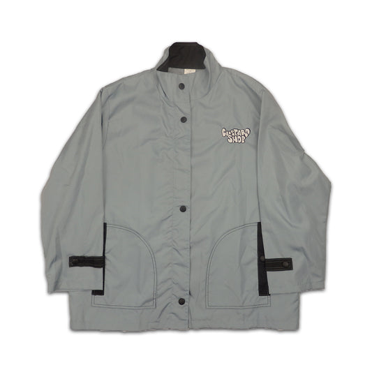 Custard Reclaimed Blue Nylon Pop-Button Jacket | Size Large