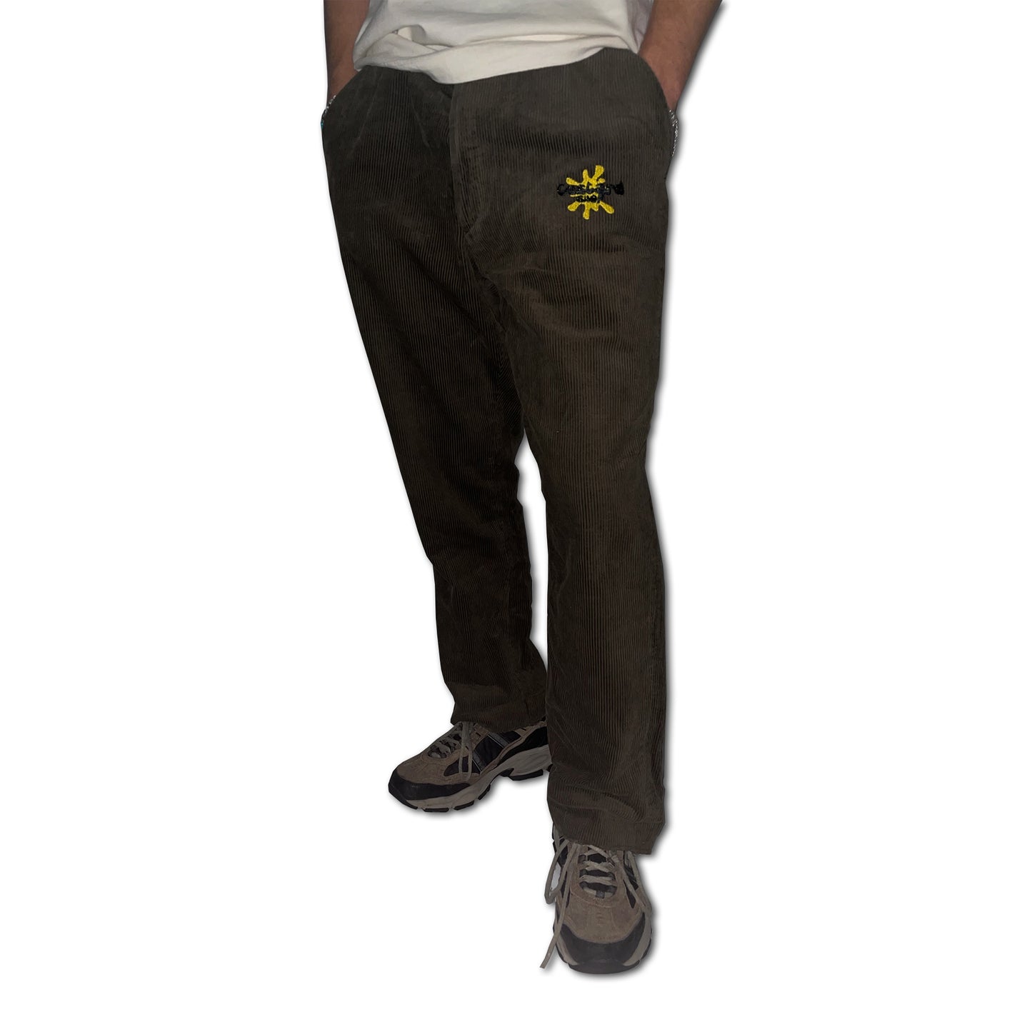 Custard Reclaimed Brown Corduroy Trousers | Size 36"