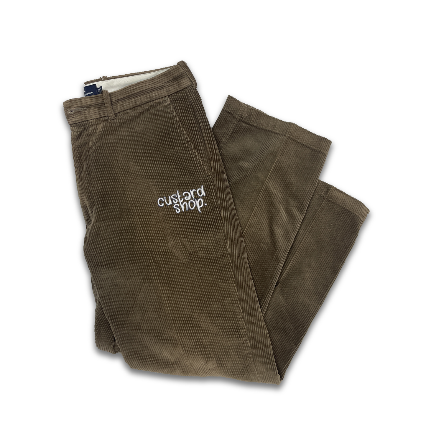 Custard Reclaimed Brown Corduroy Trousers | Size 32"