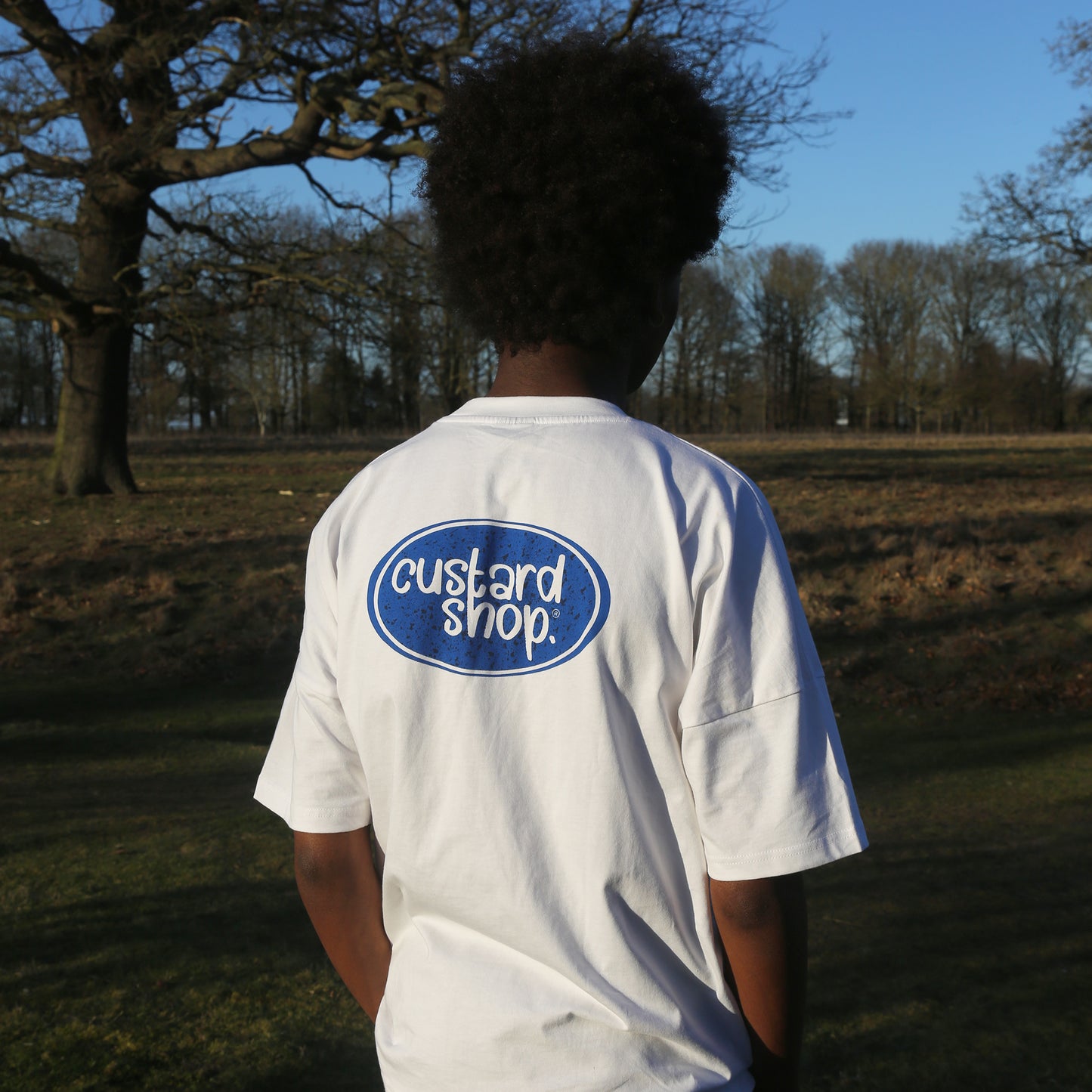 Oval Print T-Shirt | White