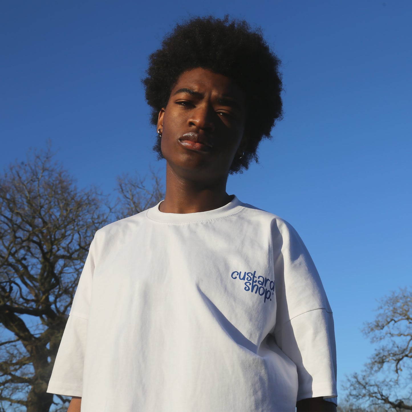 Oval Print T-Shirt | White