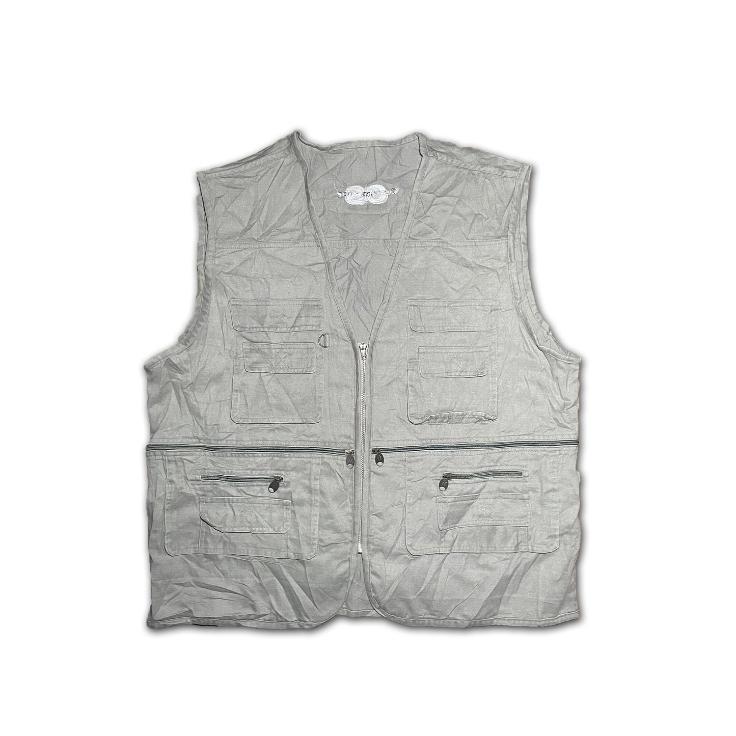 Custard Reclaimed Grey Fishing Vest | Size Large
