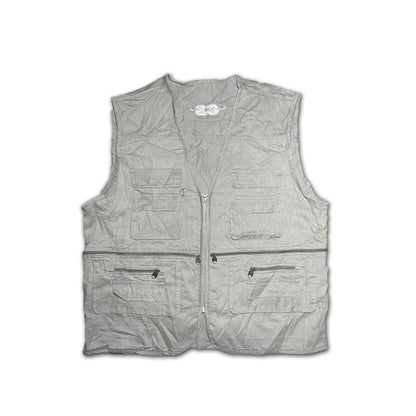 Custard Reclaimed Grey Fishing Vest | Size Large